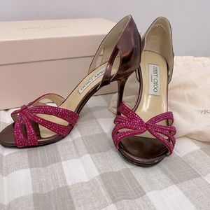 Jimmy Choo Bauble pink sandals with crystals